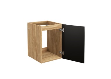 Comad Závěsná skříňka pod umyvadlo Luxor Black s deskou 70 cm černá/dub olejovaný