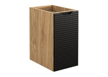 Comad Závěsná skříňka pod umyvadlo Luxor Black s deskou 70 cm černá/dub olejovaný