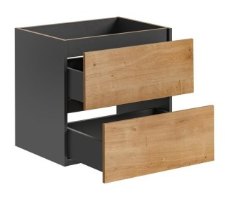 Comad Závěsná skříňka pod umyvadlo Monako s deskou 140 cm šedá/dub hamilton
