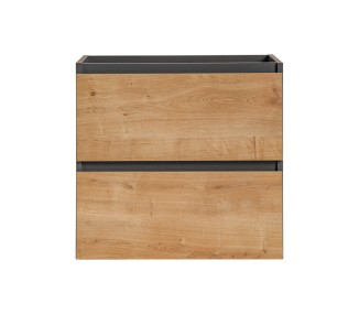 Comad Závěsná skříňka pod umyvadlo Monako s deskou 140 cm šedá/dub hamilton