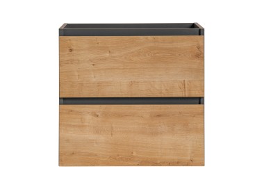 Comad Závěsná skříňka pod umyvadlo Monako s deskou 140 cm šedá/dub hamilton