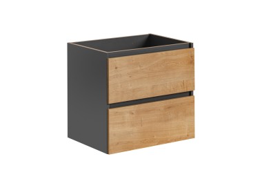 Comad Závěsná skříňka pod umyvadlo Monako s deskou 140 cm šedá/dub hamilton