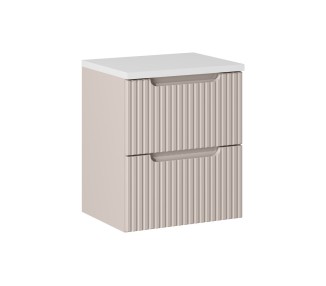 Comad Závěsná skříňka pod umyvadlo Nova Cashmere II s deskou 50 cm kašmírová/bílá