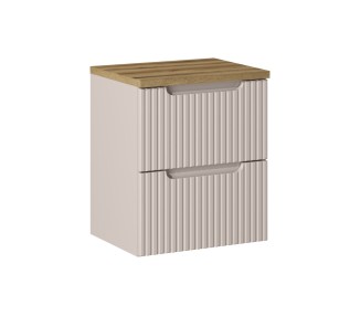 Comad Závěsná skříňka pod umyvadlo Nova Cashmere II s deskou 50 cm kašmírová/dub evoke