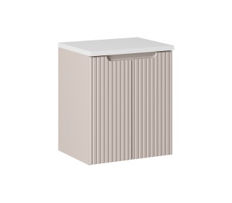 Comad Závěsná skříňka pod umyvadlo Nova Cashmere s deskou 50 cm kašmírová/bílá