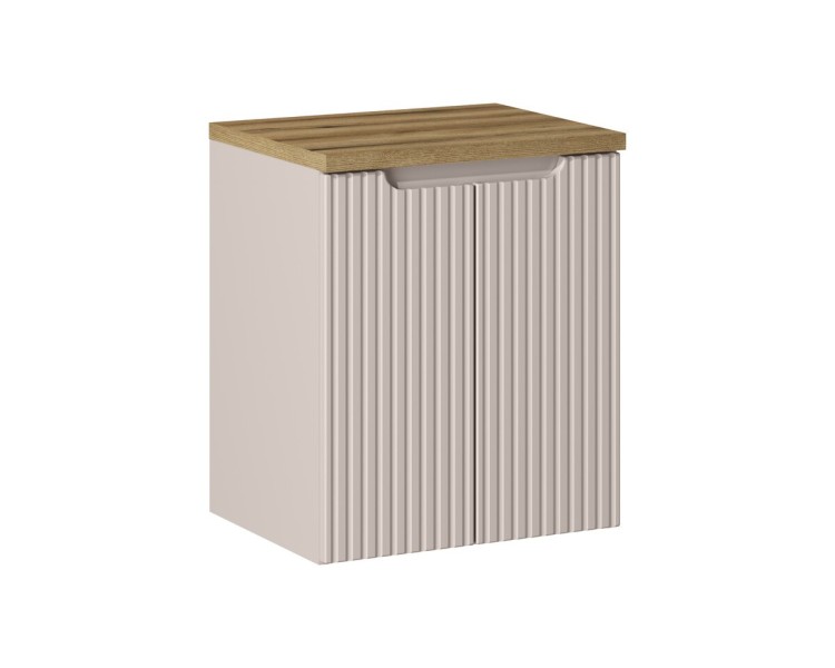 Comad Závěsná skříňka pod umyvadlo Nova Cashmere s deskou 50 cm kašmírová/dub evoke