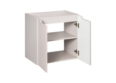 Comad Závěsná skříňka pod umyvadlo Nova Cashmere s deskou 50 cm kašmírová/dub evoke