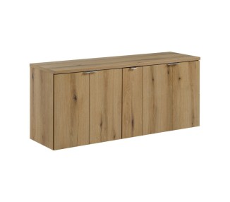 Comad Závěsná skříňka pod umyvadlo Nova Oak s deskou 140 cm dub evoke