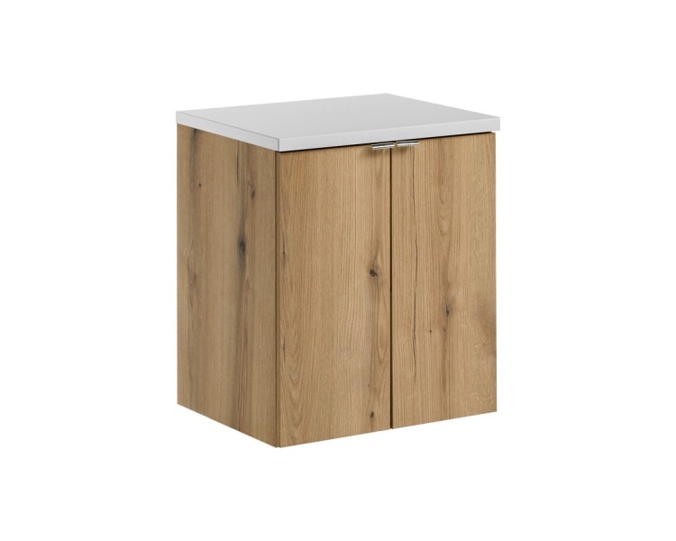 Comad Závěsná skříňka pod umyvadlo Nova Oak s deskou 50 cm dub evoke/bílá