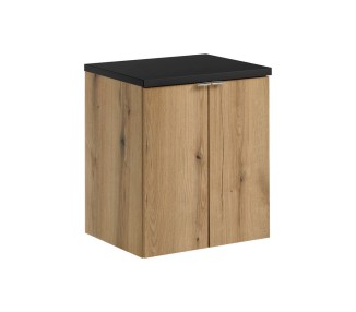Comad Závěsná skříňka pod umyvadlo Nova Oak s deskou 50 cm dub evoke/černá