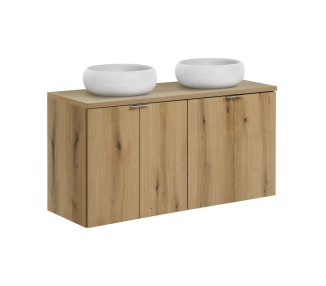 Comad Závěsná skříňka pod umyvadlo Nova Oak Wiki s deskou 120 cm dub evoke