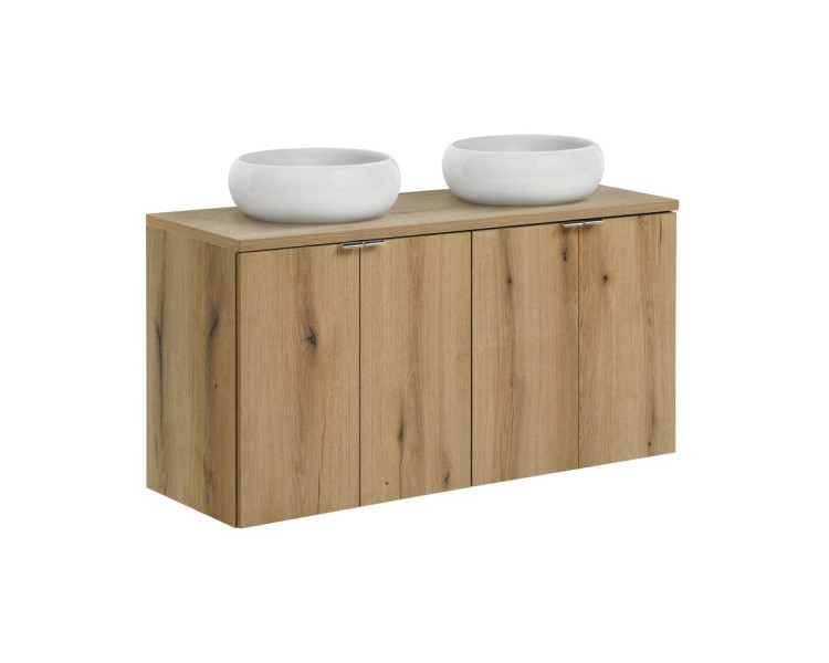 Comad Závěsná skříňka pod umyvadlo Nova Oak Wiki s deskou 120 cm dub evoke