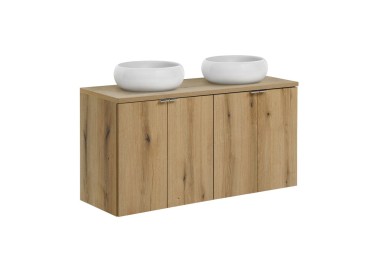 Comad Závěsná skříňka pod umyvadlo Nova Oak Wiki s deskou 120 cm dub evoke