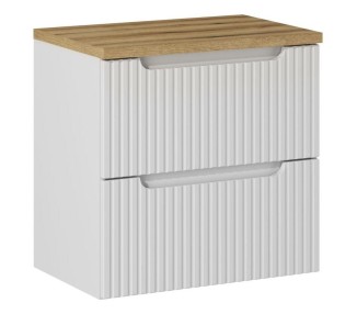 Comad Závěsná skříňka pod umyvadlo Nova White I s deskou 60 cm bílá/dub evoke