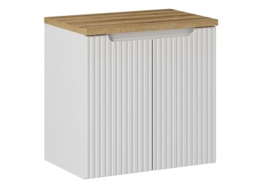 Comad Závěsná skříňka pod umyvadlo Nova White II s deskou 60 cm bílá/dub evoke