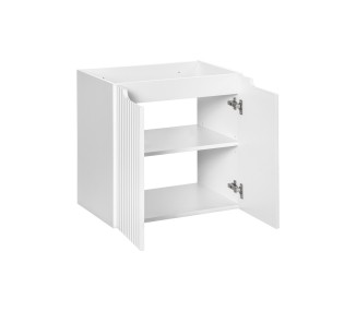 Comad Závěsná skříňka pod umyvadlo Nova White II s deskou 60 cm bílá/dub evoke
