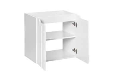 Comad Závěsná skříňka pod umyvadlo Nova White II s deskou 60 cm bílá/dub evoke