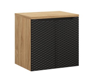 Comad Závěsná skříňka pod umyvadlo Ocean I s deskou 60 cm černá/dub olejovaný