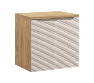 Comad Závěsná skříňka pod umyvadlo Ocean II s deskou 60 cm béžová/dub olejovaný