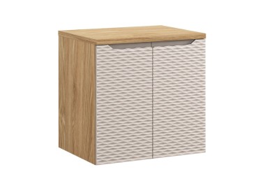 Comad Závěsná skříňka pod umyvadlo Ocean II s deskou 60 cm béžová/dub olejovaný