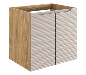 Comad Závěsná skříňka pod umyvadlo Ocean II s deskou 60 cm béžová/dub olejovaný