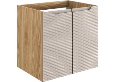 Comad Závěsná skříňka pod umyvadlo Ocean II s deskou 60 cm béžová/dub olejovaný