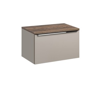 Comad Závěsná skříňka pod umyvadlo Santa Fe s deskou 80 cm taupe/dub santa fe vintage