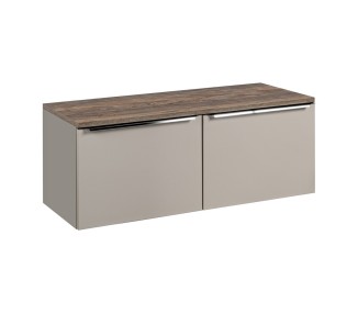 Comad Závěsná skříňka pod umyvadlo SantaFe s deskou 120 cm taupe/dub santa fe vintage