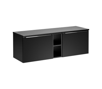 Comad Závěsná skříňka pod umyvadlo SantaFe s deskou 140 cm černá