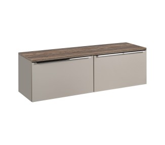 Comad Závěsná skříňka pod umyvadlo SantaFe s deskou 160 cm taupe/dub santa fe vintage