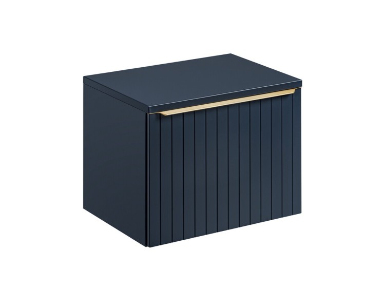 Comad Závěsná skříňka pod umyvadlo SantaFe s deskou 60 cm tmavě modrá