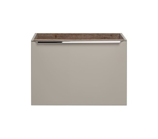 Comad Závěsná skříňka pod umyvadlo SantaFe Smile s deskou a umyvadly 140 cm taupe/dub santa fe vintage