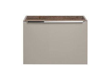 Comad Závěsná skříňka pod umyvadlo SantaFe Smile s deskou a umyvadly 140 cm taupe/dub santa fe vintage