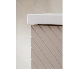 Comad Závěsná skříňka pod umyvadlo Viva Cashmere s deskou 60 cm kašmír/bílá