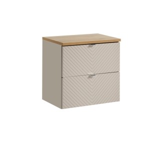 Comad Závěsná skříňka pod umyvadlo Viva Cashmere s deskou 60 cm kašmír/dub evoke