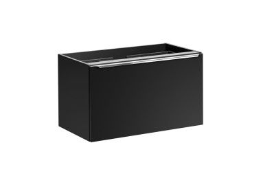 Comad Závěsná skříňka SantaFe Domi s deskou a umyvadly 140 cm černá