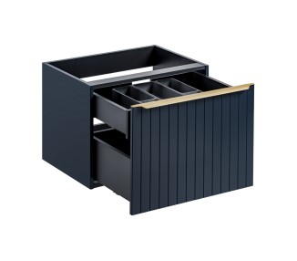 Comad Závěsná skříňka SantaFe I s deskou a umyvadlem 60 cm tmavě modrá
