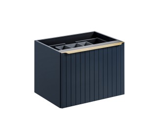 Comad Závěsná skříňka SantaFe I s deskou a umyvadlem 60 cm tmavě modrá