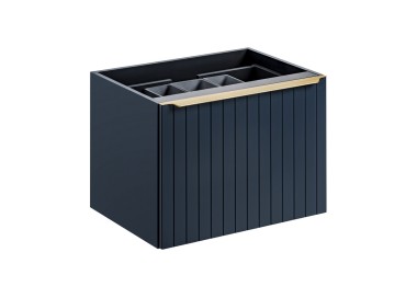 Comad Závěsná skříňka SantaFe I s deskou a umyvadlem 60 cm tmavě modrá