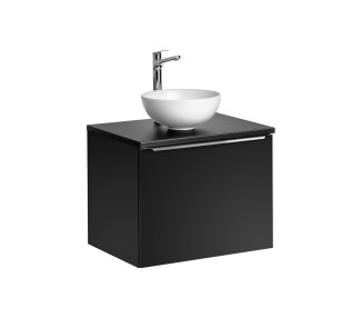 Comad Závěsná skříňka SantaFe II s deskou a umyvadlem 60 cm černá