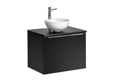 Comad Závěsná skříňka SantaFe II s deskou a umyvadlem 60 cm černá