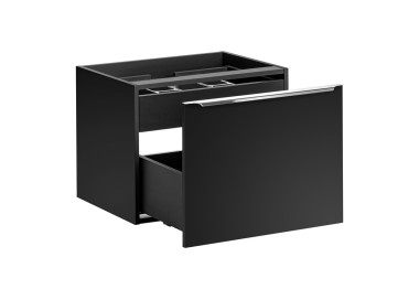 Comad Závěsná skříňka SantaFe II s deskou a umyvadlem 60 cm černá