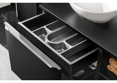Comad Závěsná skříňka SantaFe II s deskou a umyvadlem 60 cm černá
