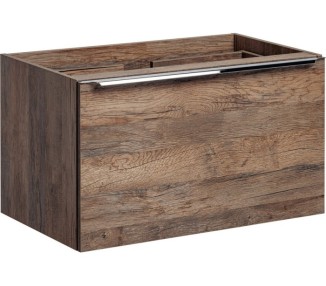 Comad Závěsná skříňka SantaFe Slim s deskou a umyvadlem 100 cm dub santa fe vintage/černá