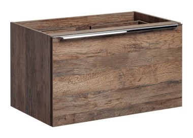 Comad Závěsná skříňka SantaFe Slim s deskou a umyvadlem 100 cm dub santa fe vintage/černá