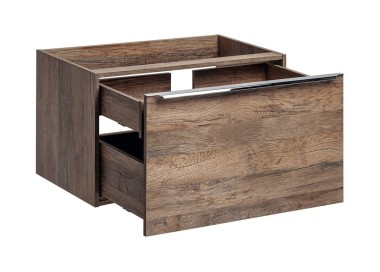 Comad Závěsná skříňka SantaFe Slim s deskou a umyvadlem 100 cm dub santa fe vintage/černá