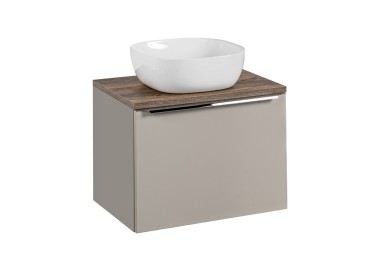 Comad Závěsná skříňka SantaFe Smile s deskou a umyvadlem 60 cm taupe/dub santa fe vintage