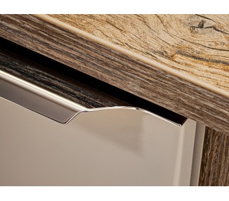 Comad Závěsná skříňka SantaFe Smile s deskou a umyvadly 120 cm taupe/dub santa fe vintage