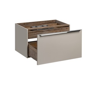 Comad Závěsná skříňka SantaFe Smile s deskou a umyvadly 160 cm taupe/dub santa fe vintage