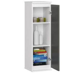 Ak furniture Závěsná skříňka STAR 30 cm bílá/grafitově šedá